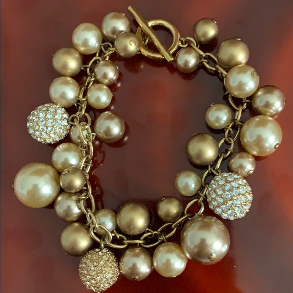 Carolee Faux Pearl Cluster Bracelet